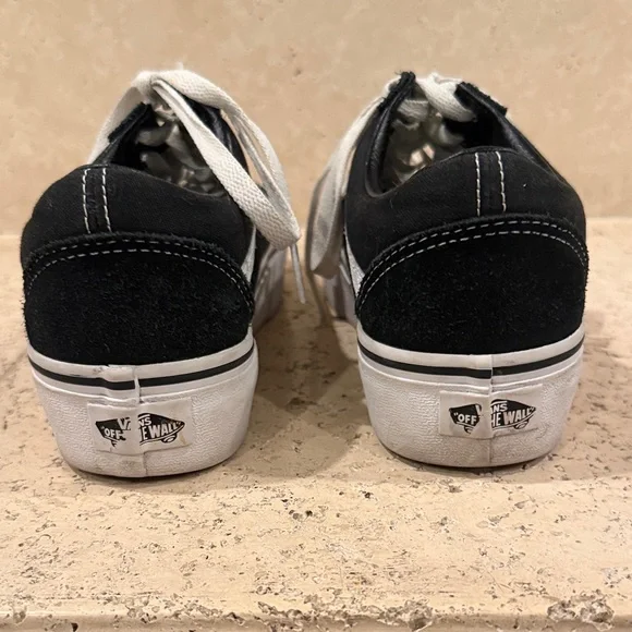 Vans Black and White Platform Sneakers - Picture 5 of 9